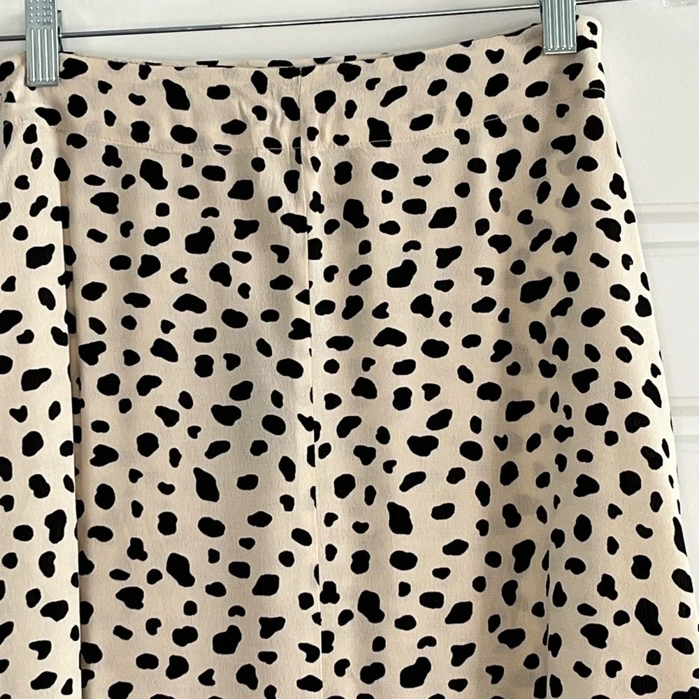 Lulus Set A Trend Leopard Animal Print Handkerchief Hem Midi Skirt XS New